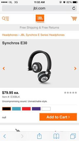 JBL SYNCHROS E30 headphone cod bandung ( ex hadiah)