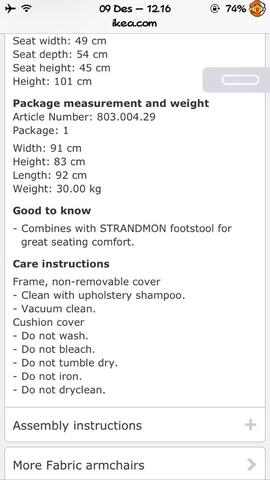 armchair atau wing chair ikea