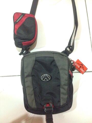 jual tas slempang eiger second mulus no cacat like new + bonus
