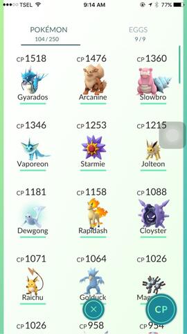 Jual pokemon go level 21 momon diatas cp1k banyak...