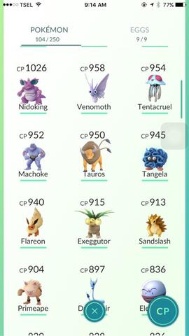 Jual pokemon go level 21 momon diatas cp1k banyak...