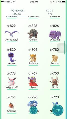 Jual pokemon go level 21 momon diatas cp1k banyak...