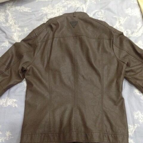 jaket esprit kulit coklat ukuran L