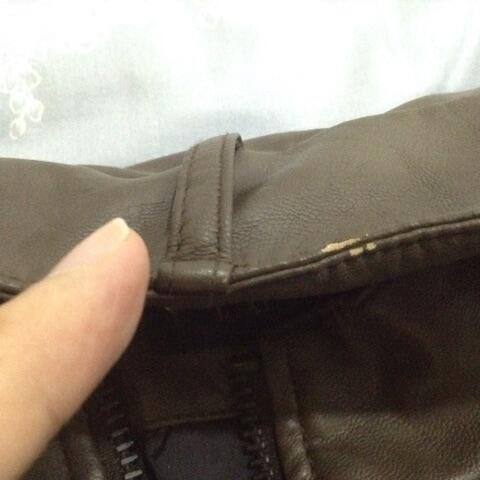 jaket esprit kulit coklat ukuran L