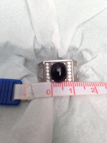 Cincin Batu Akik Pria Black Opal Jarong Silver 925