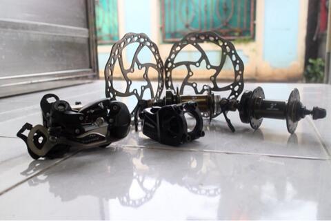 Stem Zoom, Rd Tourney, Rotor promax, Freehub Nuke head ( Mtb,bukan downhill, Sepeda )