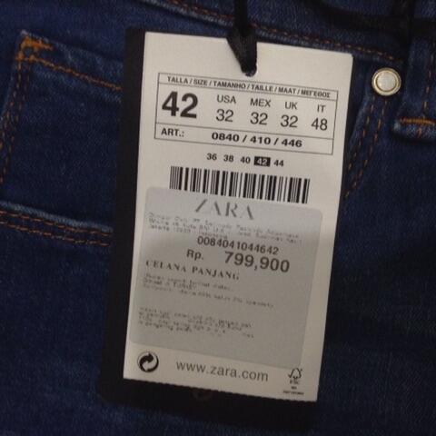 celana jeans zara black tag 32 baru