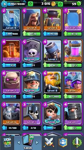 Clash Royale 4 Legendary Cards