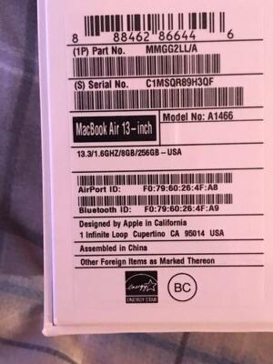 New Produck Apple Macbook Air 2016 MMGG2 BNIB