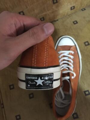 converse orange suede