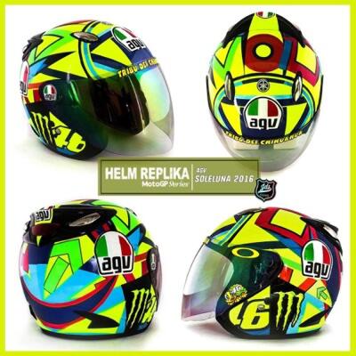 helm half face motif rossi