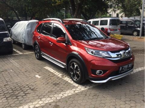 jual mobil honda brv prestige red pearl