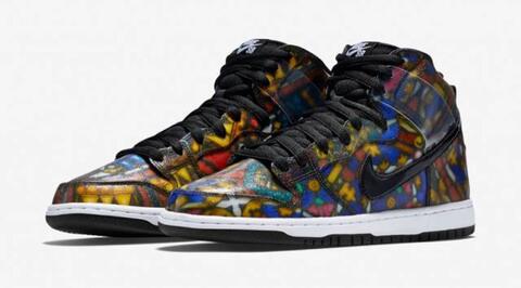 nike sb dunk high stained glass