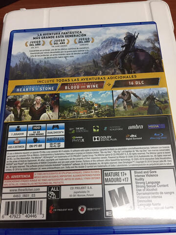 BD PS4 The Witcher 3 Wild Hunt
