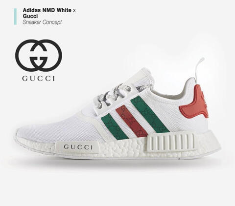 Terjual Sepatu Adidas NMD White X Gucci 