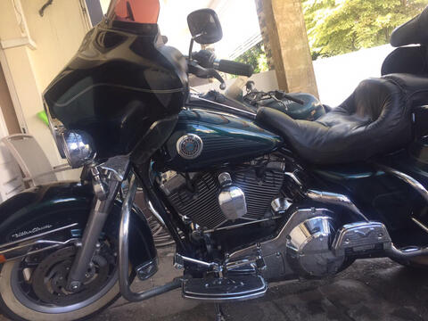 Moge Harley Davidson Ultra Classic Tahun 2002 Injection Hijau Tua