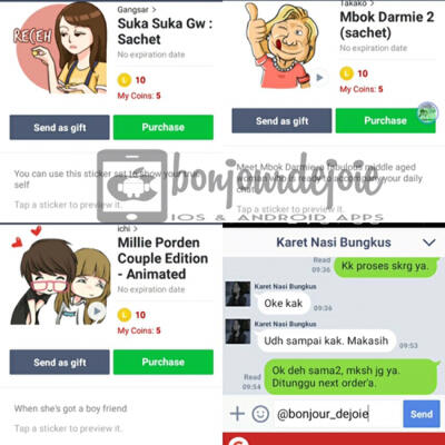 Terjual Stiker  Line  Paling  Murah KASKUS