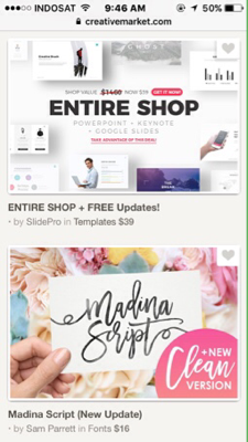 Beli di web Creativemarket