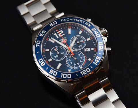tag heuer formula 1 blue chronograph
