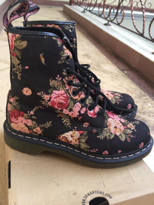 floral print doc martens