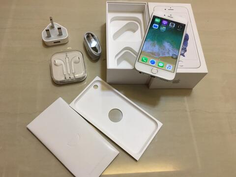 iPhone 6s 64gb FU Silver White mulus istimewa X/A inter silent cam Bandung Bdg putih