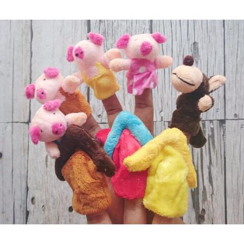 Terjual Boneka Jari Three 3 Little Litle Litel Pig Pigs Piggy