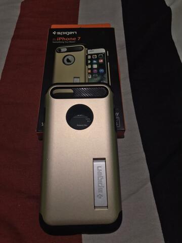 Borongan iPhone 7 Silicone Original, Spigen Slim Armor Gold, Xdoria Gel Jacket