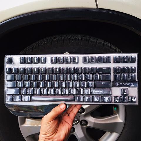Sades Karambit TKL Mechanical Keyboard - Blue Switch KAILH Blue LED