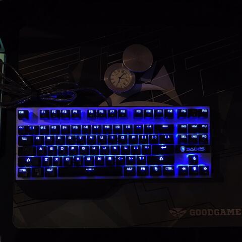 Sades Karambit TKL Mechanical Keyboard - Blue Switch KAILH Blue LED