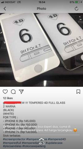 tempered glass 4d / 3d iphone 6 6s 6+ 7 7+ 8 8s 8+
