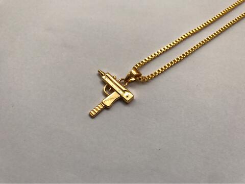 supreme gold bar custom necklace