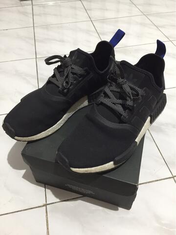 nmd black blue tab