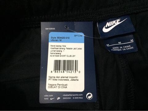 Celana Nike Men's Sportswear Jersey Club Shorts Original not adidas vans asics puma