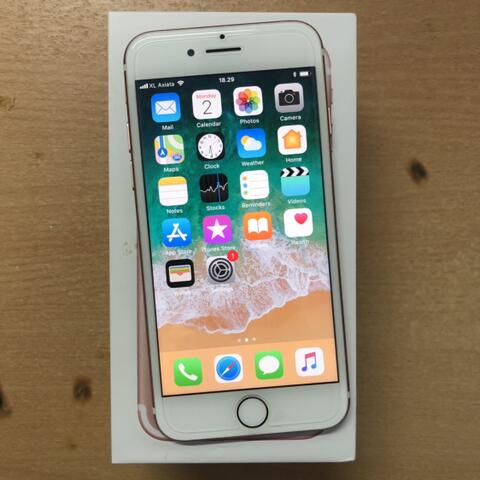 iPhone 7 32GB Rose Gold Muluss poll ex Garansi inter fullset