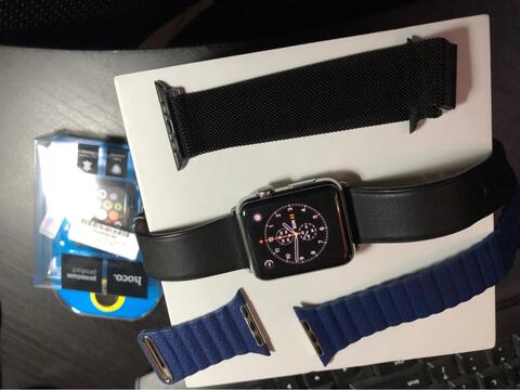 apple watch series 1 stainless steel leather strap