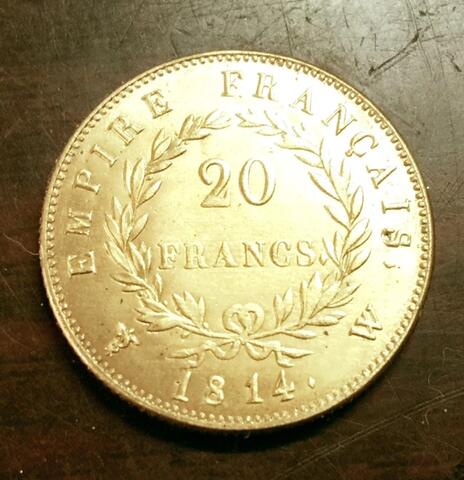 Coin NAPOLEON EMPEREUR Francois 1814