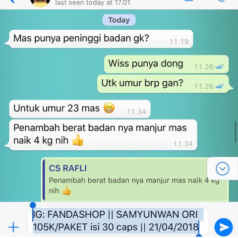jual penggemuk badan aman SAMYUNWAN SAMYUN WAN