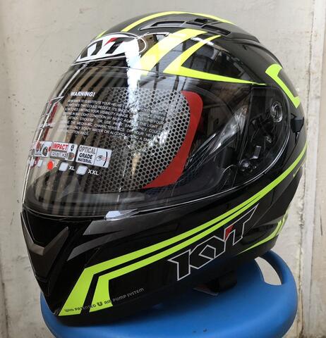 KYT Vendetta 2 Carbon Black / Yellow Fluo