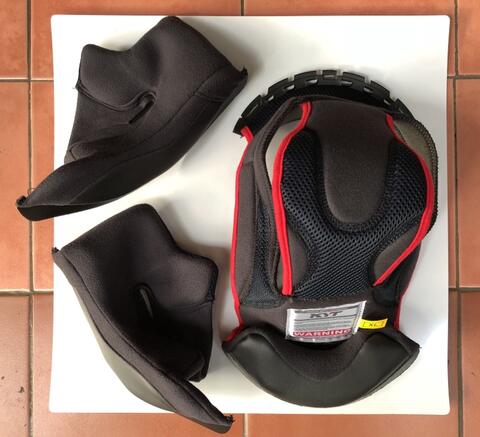 KYT Vendetta Crown Pad dan Cheek Pad 1 set, Size XL Original