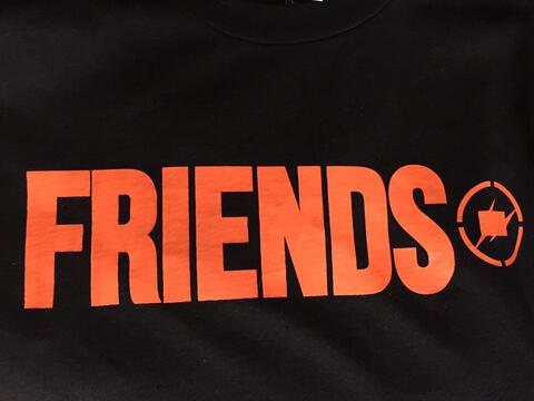 Terjual vlone x fragment orange friends 