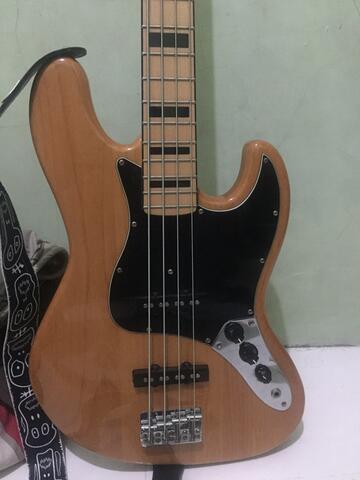 jual gitar bass crafstman natural
