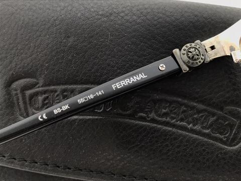 ORIGINAL CHROME HEARTS EYEGLASS FRAME BS-BK 55 16-141