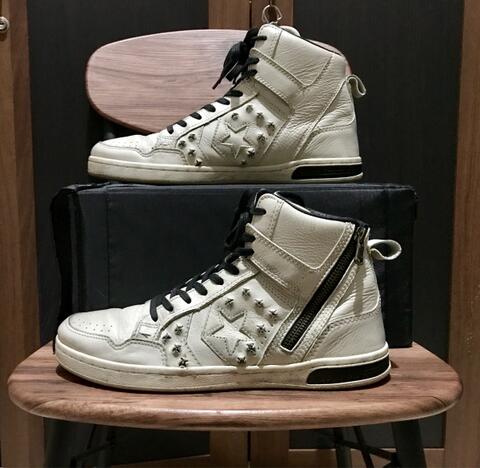CONVERSE JOHN VARVATOS WEAPON HIGH STUDDED TURTLEDOVE WHITE