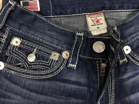 TRUE RELIGION BILLY BIG QT STRAIGHT DENIM MADE IN USA