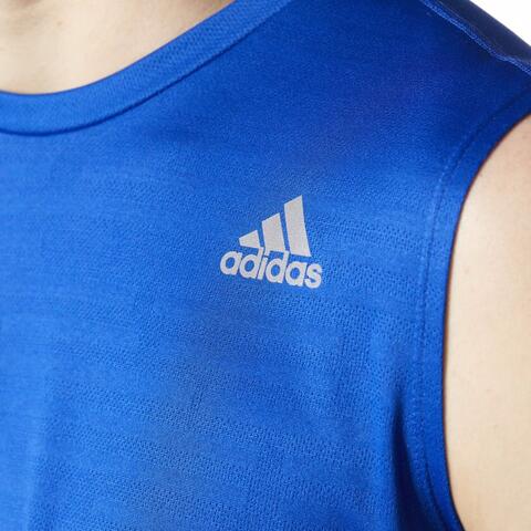 Adidas Men Response Running Sleeveless Tee Blue Original