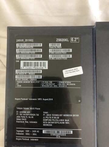 Asus Zenfone 5Z ZS620KL RAM 6/128 Segel Resmi TAM / Synnex Metrodata