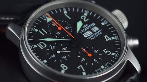 FORTIS FLIEGER PROFESSIONAL AUTOMATIC CHRONOGRAPH DAY DATE 41MM not Tag Heuer