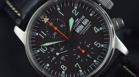 FORTIS FLIEGER PROFESSIONAL AUTOMATIC CHRONOGRAPH DAY DATE 41MM not Tag Heuer