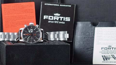 FORTIS FLIEGER PROFESSIONAL AUTOMATIC CHRONOGRAPH DAY DATE 41MM not Tag Heuer