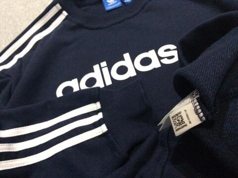 Crewneck Sweater Adidas Lineae Navy Size M dan L